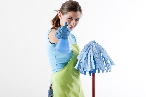 Professional cleaners in Islington servicing a modern home interior