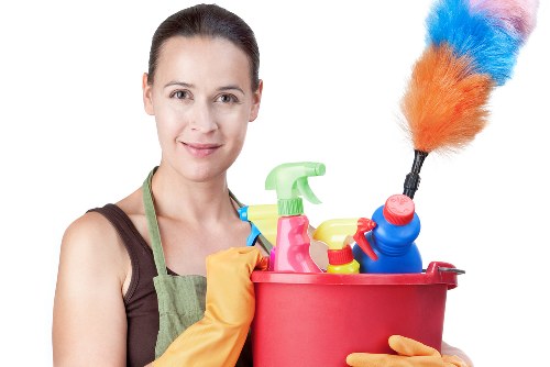 Commercial cleaners in Islington maintaining an office workspace