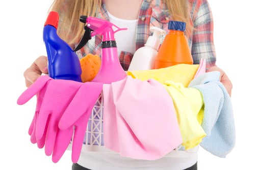 Team member recording a cleaning service complaint
