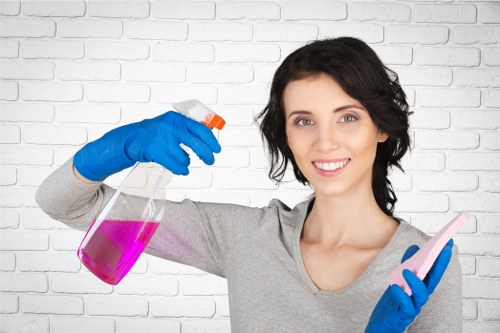 Removing dust and debris after renovation work in an Islington home